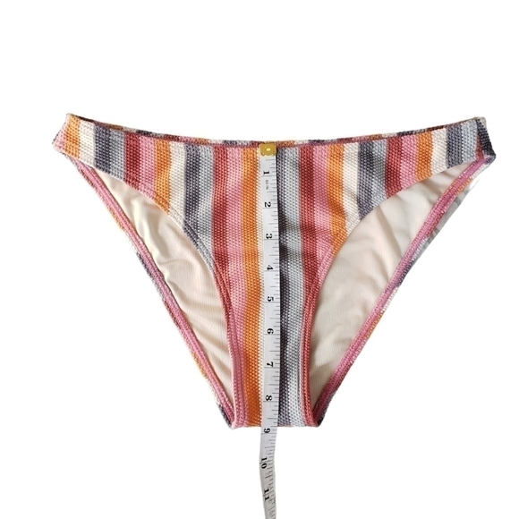 Peony Hipster Bikini Bottom in Rainbow Striped Print - Picture 7 of 8